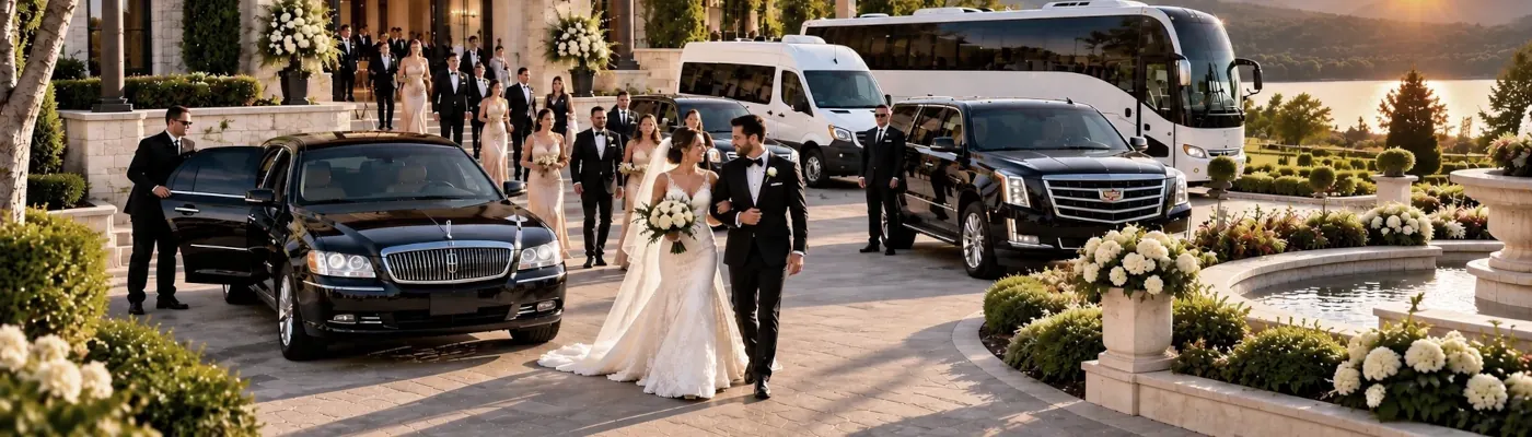 Wedding guest shuttle transportation between hotel and venue